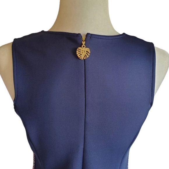 Lilly Pulitzer Milaโ Dress Small Navy Preppy Wedding Ponte Nautical Stretch Slim - Picture 6 of 16